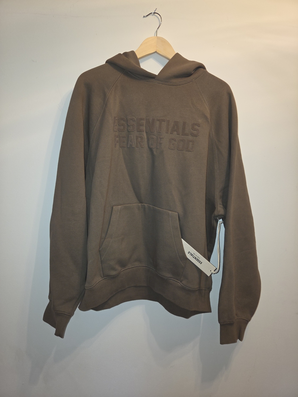 Fear of God ESSENTIALS Brown Logo Hoodie